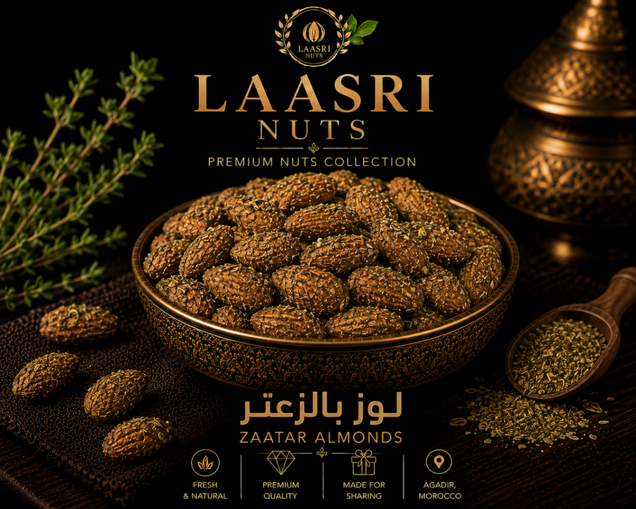 Amandes au zaatar