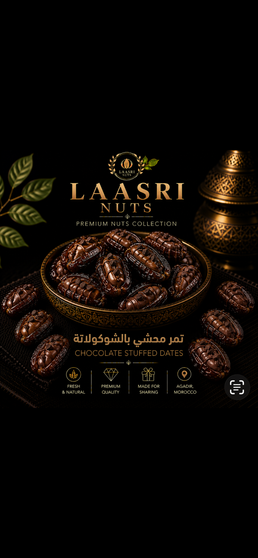 Dattes fourrées au chocolat